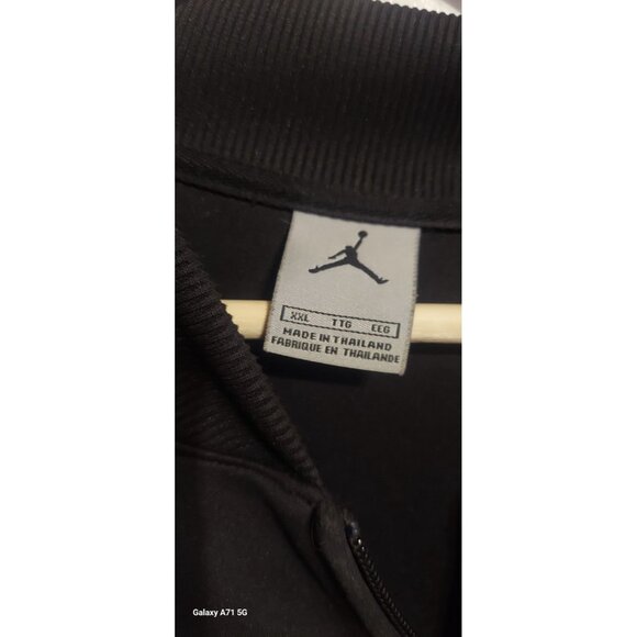 Michael Jordan Black Zipper Nylon Jacket XXL T Chicago Bulls Vintage *flaw* - Picture 6 of 10